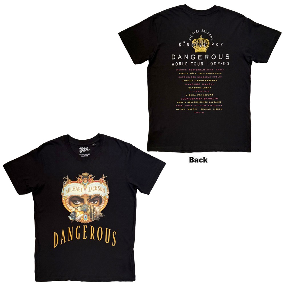 Michael Jackson - Dangerous World Tour Mens Tshirt - Black